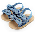 Miniatyrbild 1 av 4: Spädbarn Baby Pojkar Flickor Sommar Strand Andningsbar Athleticsports Anti-halk Sandaler Mjuk Sula Nyfödd Första Walker Spjälskor d-bow-denim 0-6 months infant
