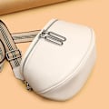 Miniatyrbild 4 av 5: Atgbiem Dam Svart Crossbody Väska Dam Bred Rem Bröst Väska Dam Läder Midjeväska Dam Snygg