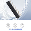 Miniatyrbillede 3 af 5: 12 stk. 40-bens GPIO-header-kit 20x2-bens retvinklet GPIO-header-stik til Raspberry Pi Zero/4b/3b+/