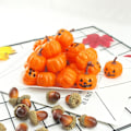 Miniatyrbilde 2 av 5: 16 stk Halloween Miniatyr Gresskar Figurer Mini Skum Gresskar Modell Ornament