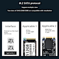 Pikkukuva 5 / 5: M.2 Sata 500mb/s sisäinen M.2 Ngff-ohjainkortti työpöydän tukeen
