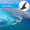 Miniatyrbild 3 av 5: 8 tum avtagbar universell surfbrädesfena med fenbas, avtagbar centerfena stand up paddlebräda