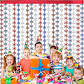 Miniatyrbilde 5 av 5: Snøfnugg folie frynser gardiner - 2 stk 1x2m Sparkle Metallic gardiner