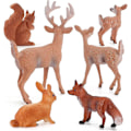 Miniatyrbilde 4 av 5: Figurer Dyrefigurer, 6 stk Miniatyr Dyrefigurer Modell Realistiske Plast Ville Dyr Kake Topper For Hjem Rom Dekor