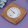 Miniatyrbild 4 av 5: Bastutermometer, 2-i-1 inomhus termometer och hygrometer i trä med ram i massivt trä
