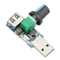 Miniatyrbillede 4 af 5: 3 stk. 5W USB-ventilator Luftvolumenhastigheds Trinløs Styreenhed USB-hastighedsregulator DC 5V USB-hanindgang