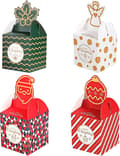 20 st julgåvor Cookie Box Present Ornament Kartong