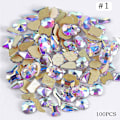 Miniatyrbillede 2 af 5: Negle Rhinestones Multi Shapes Crystal Gems Til 3d Negle Kunst Dekorationer