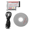 Miniatyrbilde 1 av 5: 2 Dual Port Usb 3.0 Hub Express Card Expresscard Hidden 54mm Adapter For Laptop
