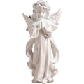 Miniatyrbillede 1 af 5: Harpiks Skytsengel Figur - Havefigur - Vinger - Sød Pige