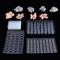 Miniatyrbillede 2 af 4: 1/16 skala miniature model mursten forme, 4 pakke simulering mursten forme diy kit til sandbord landskab -wf