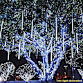 Miniatyrbilde 1 av 5: 30cm Fest LED-lys Dusj Regn Snøfall Juletre Hage Utendørs