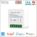 Miniatyrbild 1 av 5: 10 st Zigbee 3.0 Mini Smart Switch Yandex Alice Tuya Smart Home DIY Ljusströmbrytare 1pcs
