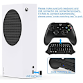 Miniatyrbild 5 av 5: Tangentbord för Xbox Series X/S-kontroll, för Xbox One/S/kontroll Gamepad, 2.4ghz Mini QWERTY-tangentbord för spelchatt med ljud/headset J