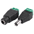 Miniatyrbillede 2 af 5: 6 stk 5,5x2,1 mm Hun + Han CCTV DC Strømforbindelsesadapter