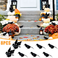 Pikkukuva 2 / 5: Kausiluonteiset ja juhlapyhien koristeet Halloween Musta Varis Halloween Puutarha, Pihakoriste Varis Kahdeksan Pakkaus