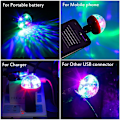 Miniatyrbillede 4 af 5: 4 stk. USB Partylys Bil Atmosfærisk Lys Disco Lys Hot Field Jump DJ Discokugle Scene Lampe