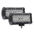Miniatyrbilde 1 av 5: 2 stk arbeidslys LED 3 rader 7\" høy lysstyrke stripelys