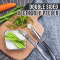 Miniatyrbilde 2 av 5: Dobbeltsidig grønnsaksskreller Asparges Skrelling Yam Magic Dobbeltkant Slicer