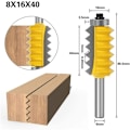 Pikkukuva 4 / 4: 8 mm varren paneeli yläjyrsintä V-liitosreunaterät liimapuulle tappiliitokset puusepänliitokset CNC tappiliitosjyrsintä (koko: 8x19x54)