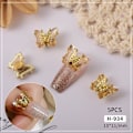 Miniatyrbillede 5 af 5: 5-pak sommerfugl neglekunst smykker charms krystal 3d roterende sommerfugl charms H932