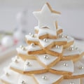 Miniatyrbilde 3 av 4: Juletrær-formet kakeformsett med stjerneformede kakeformere, juledekorasjon, fondant- og donut-kakeformsett, gave til juletreet, kakepyramide, 12 stk.