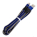 Miniatyrbild 2 av 5: Nylonflätad Micro USB-snabbladdningskabel för Android-telefoner - Blå (förlängd)