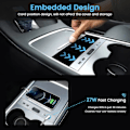 Miniatyrbillede 2 af 5: 27w hurtigoplader til Tesla Model Y 3 2021 2022 2023 tilbehør dockingstation Usb centerkonsol adapter bil Usb shunt hub