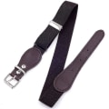 Miniatyrbilde 2 av 3: Barnebelte i lær for jenter/gutter - Elastisk midjebelte - PU-skinnreim. (brun)(1 stk)