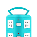 Pikkukuva 4 / 5: Monitoiminen pistorasia, jossa USB-portti, ylikuormitussuoja, 220 V, 10 A, vihreä