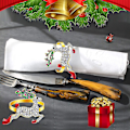 Miniatyrbilde 4 av 4: Tal 8 stk. juleserviettringer til spiseborddekking - Rustikk middagsborddekorasjon for bryllupsmottakelser, jul, Thanksgiving Ho