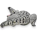 Miniatyrbillede 2 af 5: Realistisk oppustelig alligatorlegetøj, perfekt til sumpfestdekorationer, krokodillepranks til voksne børn, til pool, dam, have og terrasse