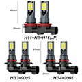 Pikkukuva 2 / 5: 2 kpl H8 H11 Led-polttimo H16 Jp 9005 Hb3 9006 Hb4 Led-lamppu Super Bright Auton sumuvalot Päiväajovalot 12v 6000k Valkoinen
