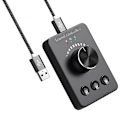 Miniatyrbillede 1 af 5: Usb-volumenhed, ekstern USB-lydkort, Bluetooth 5.1-sender, driverfri (til Windows