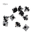 Miniatyrbillede 1 af 4: 10 stk. mekanisk tastatur Mx 3 Pin sort switch gennemsigtig kasse