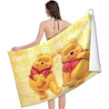 Miniatyrbilde 3 av 5: Winnie The Pooh Strandhåndkle Mikrofiber Supermyk Absorberende Hurtigtørkende Stort Badehåndkle Matte For Reise Basseng Svømming Bad Strand