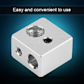 Miniatyrbillede 3 af 4: 20x20x13mm Aluminium Mk10 Ekstruder Hotend Varmeblok - M7 Gevind Heatbreak Til 3D Printer