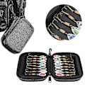 Miniatyrbild 2 av 5: 16 st Spinners Baits Sked Set Med Fiske Väska Öring Bas Lax Gädda Walleye Fiske Utrustning Access
