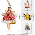 Miniatyrbild 2 av 5: Jultomte-prydnader för julgran, dansande flygande tennsänglar (set med 12)