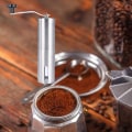 Miniatyrbilde 4 av 5: Manuell Kaffeekvern Mini Bærbar Håndholdt Konisk Kaffebeankvern Kjøkkenverktøy Kaffetilbehør