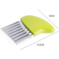 Miniatyrbillede 2 af 5: Pcs Kartoffelhakker Akselskærer Rustfrit Stål Crinkle Cut Chip Cutter Grøntsagsslicer (grøn+blå+gul+pink)