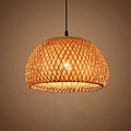 Miniatyrbillede 2 af 5: Belysning Rattan Lampe Håndlavet Bambus Lysekrone Retro Cafe Bar Lounge Til Have Restaurant Soveværelse