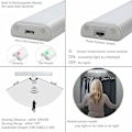 Pikkukuva 2 / 5: 10 LED-lamppua, Langaton, USB-Latautuva, Magneettinen, Liiketunnistin, Kannettava. Kaappivalo, Hätävalo, Lapsen Yövalo, Apulaite, Hopea