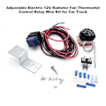 Miniatyrbild 5 av 5: Justerbar elektrisk 12v kylare fläkt termostat kontroll relä kabel kit för bilar lastbilar