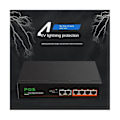 Miniatyrbillede 3 af 5: 6 Ports Poe Switch 4-poe+2 Up-link 100mbps Fast Ethernet Netværk Hjemmenetværk Hub Adapter Serie Po