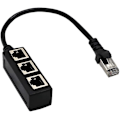 Miniatyrbilde 1 av 2: Nettverkskabel 1 til 3 porter Ethernet-adapterkabel, nettverkskabelsplitter, Ethernet én-til-tre forlengelseskabel