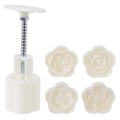 Miniatyrbillede 1 af 5: Plastik Månekageform 50g Blommestempel Kageform Kageform Form DIY Fondant Bageværktøj