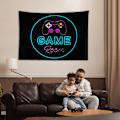 Pikkukuva 5 / 5: Tapestry Cool Neon Gaming Tapestry Seinälle Ripustettava Gamer Huoneen Sisustus Juliste Tapestry, Lahjaideoita Pojille