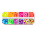 Pikkukuva 1 / 5: Fluoresoivat kuplahelmet epoksihartsi glitter täyttö ontto pyöreä muoto viipaleet