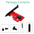 Miniatyrbillede 5 af 5: SFF 8643 til PCIe 4x adaptermodul 2,5 tommer U.2 PCIe-nvme 36-bens SSD-konverterkort til stationær pc til Windows 10/8